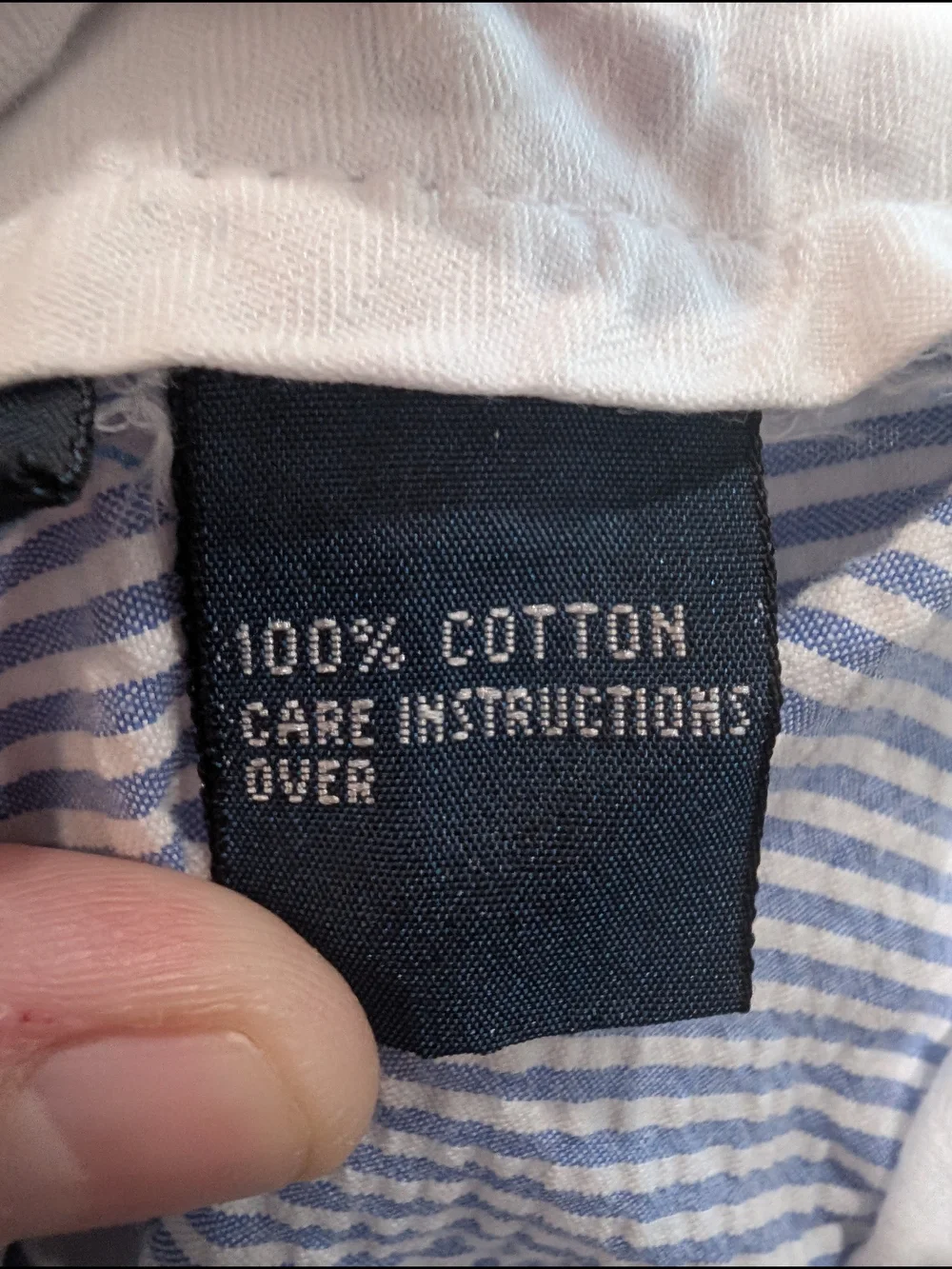 VTG Polo by Ralph Lauren Blue & White Seersucker Flat-Front Shorts 32 9